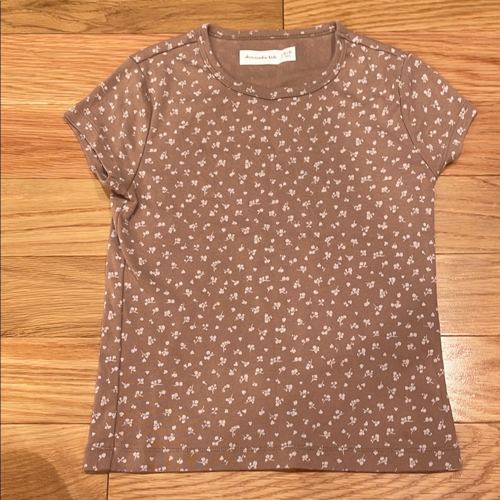 Brown Floral Print Women's Top